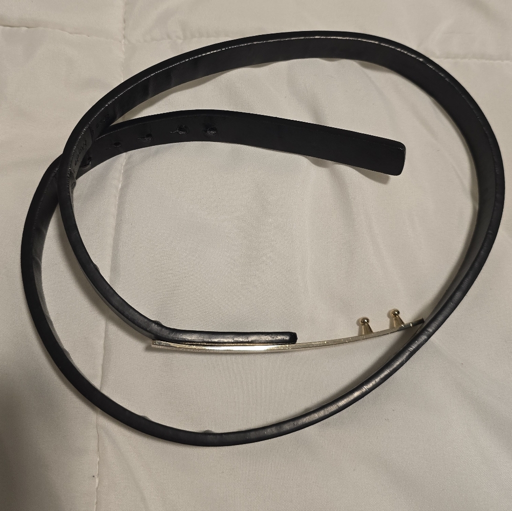 Calvin Klein Black Belt with Gold Accent